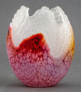 Noel Laue Studio Art Glass Vase
