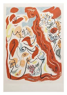 Andre Masson, (French, 1896-1987), Composition in red