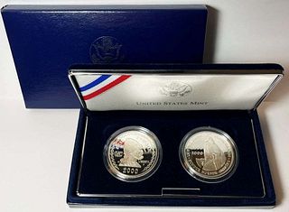 (2-coins) 2000 Leif Ericson Proof Silver Dollars