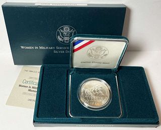 1994 Women in Military Service U.S. Silver Commemorative Dollar