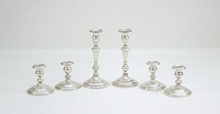 (3) Pairs of Weighted Sterling Candlesticks.