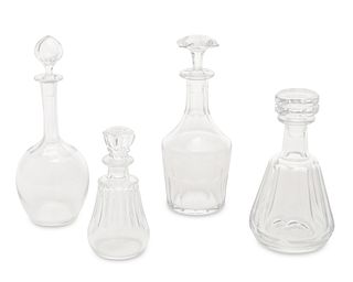 A group of Baccarat crystal decanters