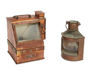 Two copper maritime items