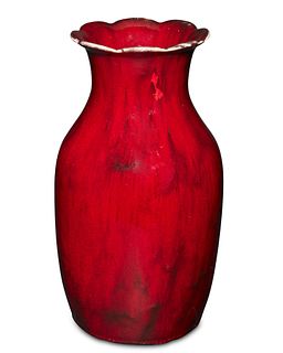 A Chinese oxblood porcelain vase