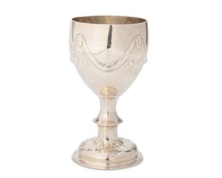 A Georgian English sterling silver chalice