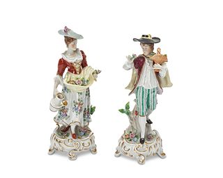 Two Sitzendorf porcelain figures