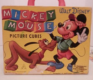 Disney Mickey Mouse Picture Cubes-Complete In Box