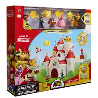 Nintendo Super Mario Deluxe Mushroom Kingdom Castle Playset with Characters