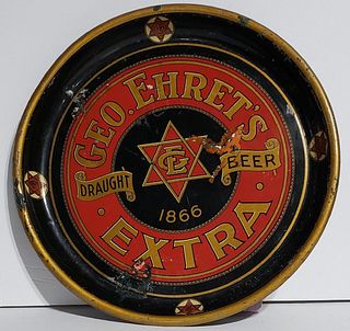 Pre Prohibition GEO. EHRET'S EXTRA DRAUGHT BEER Serving Tray 1866 