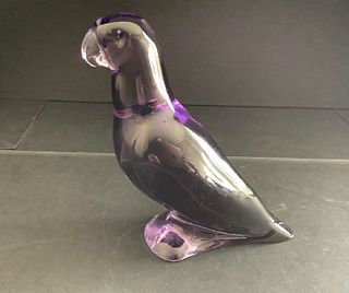 Baccarat Signed Parrot Figurine