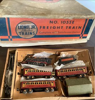 Lionel Prewar #1055E Lionel Jr. Passenger Train Set With Box Scale O