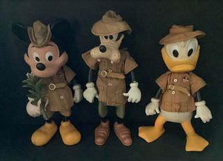 Walt DISNEY Durham's characters on Safari Donald Mickey Goofy Toy doll figurines