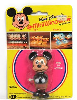 Disney Blister Pack Disneykins Minnie Mouse  WIND UP Figurine WALT DISNEY 1971