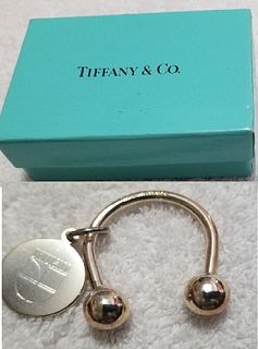 Tiffany & Co. Sterling Silver Key Chain With Box