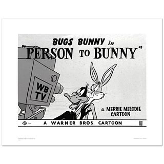 "Person To Bunny" Limited Edition Giclee from Warner Bros., Numbered with Hologram Seal and Certificate of Authenticity.