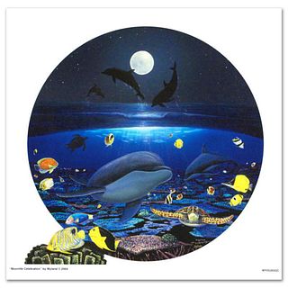 "Moonlight Celebration" Limited Edition Giclee on Canvas by renowned artist WYLAND, Numbered and Hand Signed with Certificate of Authenticity.