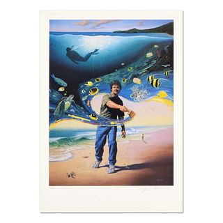 Wyland and Jim Warren, "Another Day At the Office" Limited Edition Lithograph, Numbered and Hand Signed by Jim Warren and Plate Signed by Wyland with 
