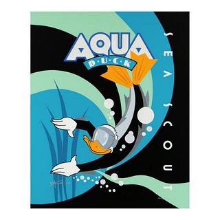 Mike Kungl, "Aquaduck" from a Sold-Out Limited Edition on Canvas from Disney Fine Art, Numbered and Hand Signed with Letter of Authenticity