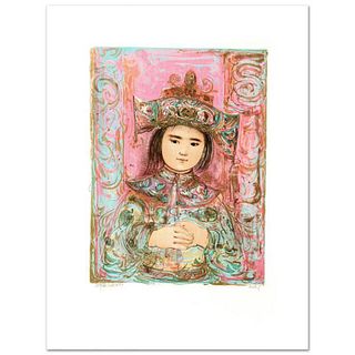 "Child of the East" Limited Edition Lithograph by Edna Hibel (1917-2014), Numbered and Hand Signed with Certificate of Authenticity.