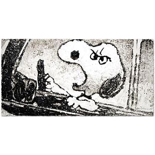 "Rage Rover" Limited Edition Hand Pulled Original Lithograph (49" x 24.5") by Renowned Charles Schulz Protege, Tom Everhart. Numbered and Hand Signed 