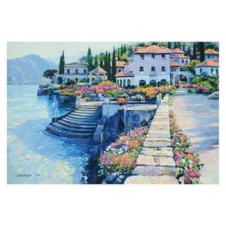 Howard Behrens (1933-2014), "Stairway To Carlotta" Limited Edition on Canvas, Numbered and Signed with COA.