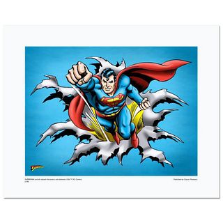 "Superman Fist Forward" Numbered Limited Edition Giclee from DC Comics with Certificate of Authenticity.