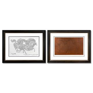 Guillaume Azoulay, "Progression" Framed One-of-a-Kind Cancellation Proof and Copper Plate, Numbered 1/1 and Hand Signed with Letter of Authenticity.