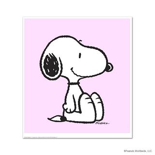 Peanuts, "Snoopy: Pink" Hand Numbered Limited Edition Fine Art Print with Certificate of Authenticity.