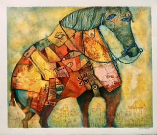 Gregory Kohelet- Original Serigraph "Horse"