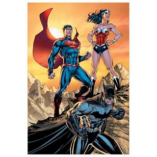 DC Comics, "DC Universe Rebirth" Numbered Limited Edition Giclee on Canvas by Jim Lee with COA.