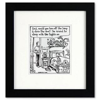 Bizarro, "Lights On" is a Framed Original Pen & Ink Drawing by Dan Piraro, Hand Signed with Letter of Authenticity.