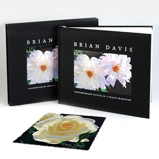 Brian Davis, "Contemporary Master in a Grand Tradition (Deluxe)" Limited Edition Fine Art Book, Celebrating the Artist's Floral Collections, Hand Sign