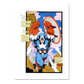 Stan Lee Signed, "Captain America, Sentinel: Uncanny X-Men #268" Numbered Marvel Comics Limited Edition Canvas by Jim Lee with Certificate of Authenti