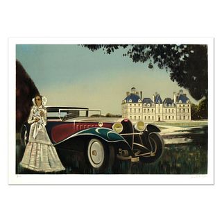 Robert Vernet Bonfort, "The Car" Limited Edition Lithograph, Numbered and Hand Signed.