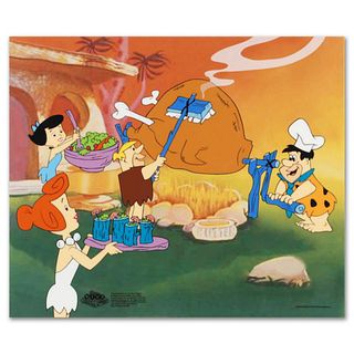 "Flintstones Barbecue" Limited Edition Sericel from the Popular Animated Series The Flintstones. Includes Certificate of Authenticity.