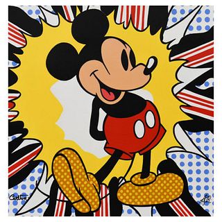 Trevor Carlton & Stephen Reis, "Pop Goes The Mouse" Limited Edition on Canvas from Disney Fine Art, Numbered and Hand Signed by both Artists with Lett