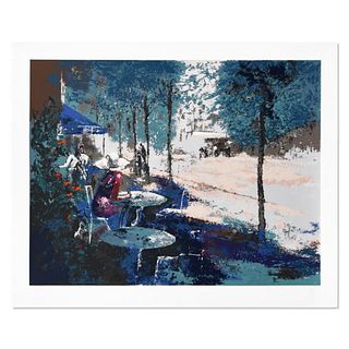 Mark King (1931-2014), "Sidewalk Cafe" Limited Edition Serigraph, Numbered and Hand Signed with Letter of Authenticity.