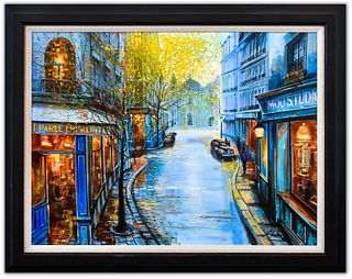 Vadik Suljakov- Original Oil Painting on Canvas "Once Upon a Time in Paris"