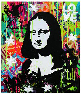 Nastya Rovenskaya- Mixed Media "The Colours of Mona Lisa"