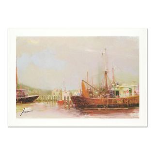 Pino (1939-2010) "At The Dock" Limited Edition Giclee. Numbered and Hand Signed; Certificate of Authenticity.