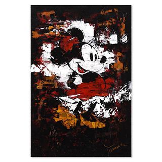 Trevor Mezak, "Minnie" Original Mixed Media Acrylic Painting on Gallery Wrapped Canvas, Hand Signed with Letter Authenticity.