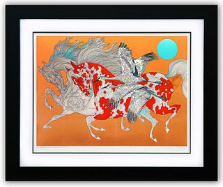 Guillaume Azoulay- Silkscreen Serigraph with Copper Leaf "It Takes Two"