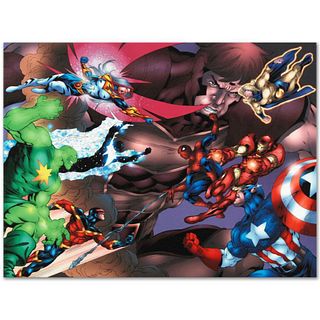 Marvel Comics "New Thunderbolts #13" Numbered Limited Edition Giclee on Canvas by Tom Grummett with COA.