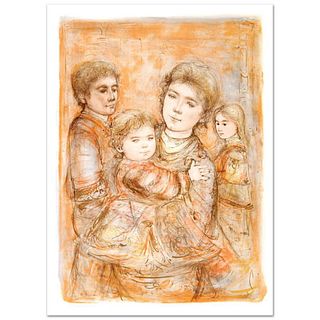 "Portrait of a Family" Limited Edition Lithograph (28" x 40.5") by Edna Hibel (1917-2014), Numbered and Hand Signed with Certificate of Authenticity.