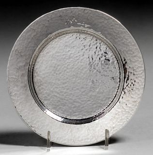Woodside Sterling Co - New York Hammered Sterling Silver Tray c1920s