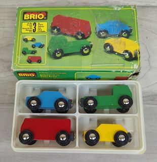 Brio vehicles #33320 Wooden Car Set Made in Sweden