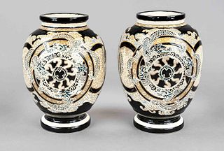 Pair of ceramic vases, w. Spain,