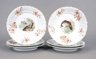 Six fish plates, w. Thuringia, 2