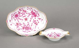 Bowl and ashtray, Meissen, marks