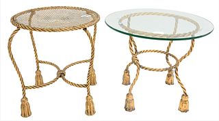 A Pair of Gilt Decorated Side Tables 